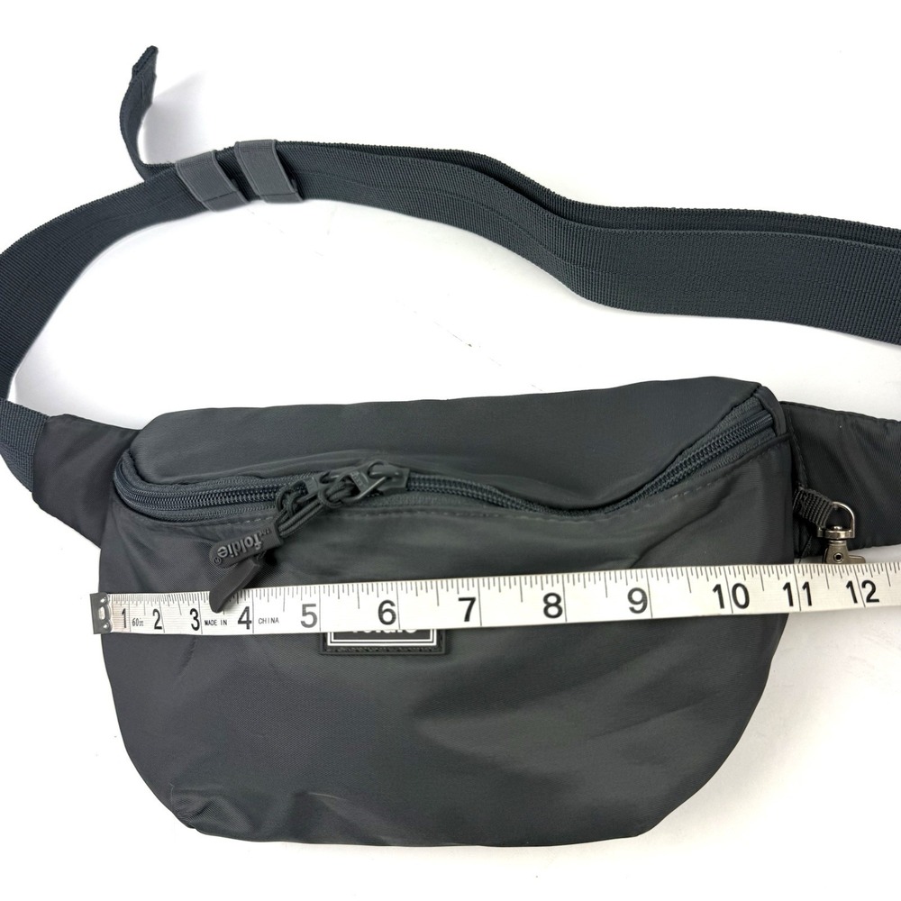 The Foldie Belt Bag Waist Pack Dark Gray Nylon Travel Crossbody RFID Brand New - Picture 10 of 10